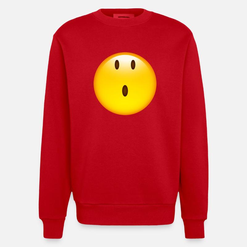 Smiley Glossy Speechless - Sweat bio épais oversize fabriqué en UE - rouge