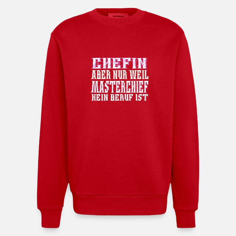 Masterchief Chefin - Heavyweight Oversized Organic Crew Neck Made in EU - Rot