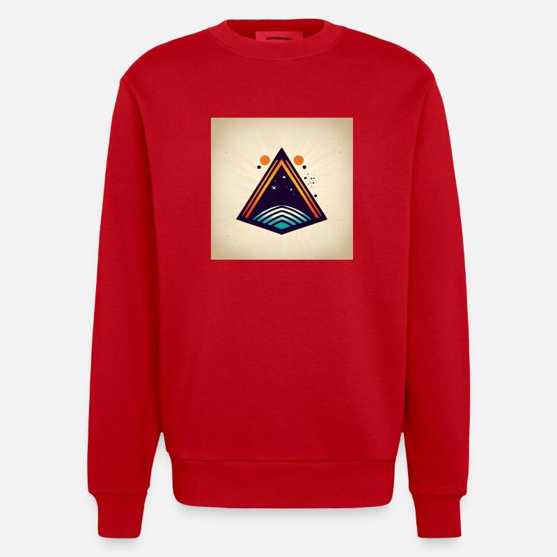 Triangle de l’espace - Sweat bio épais oversize fabriqué en UE - rouge