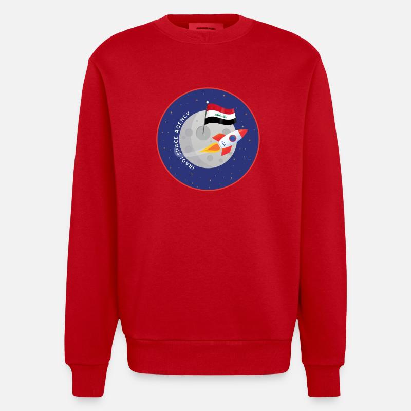 Agence spatiale irakienne - Sweat bio épais oversize fabriqué en UE - rouge