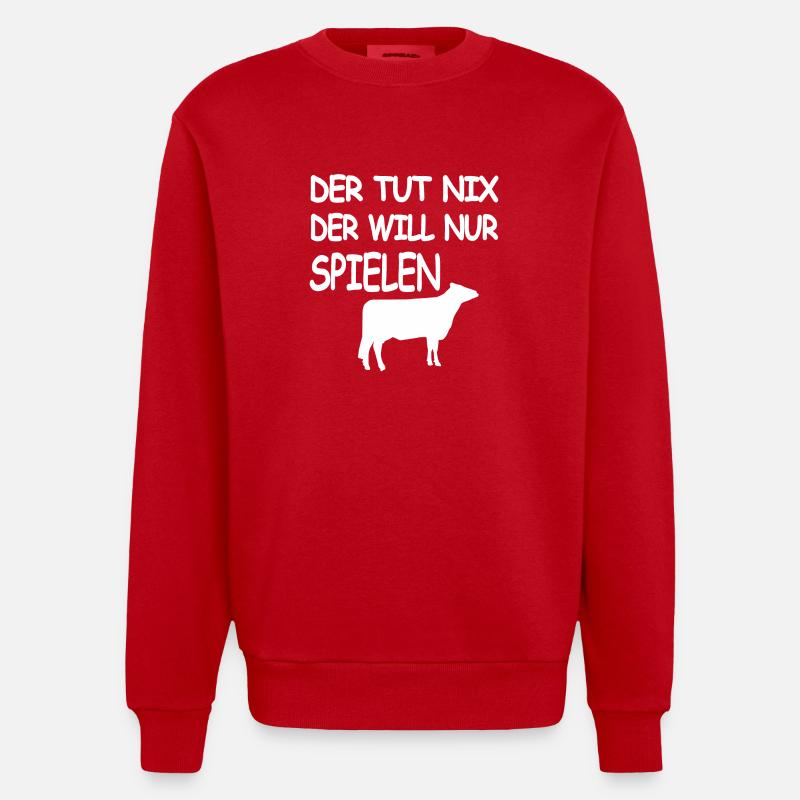 Bauer - Heavyweight Oversized Organic Crew Neck Made in EU - Rot