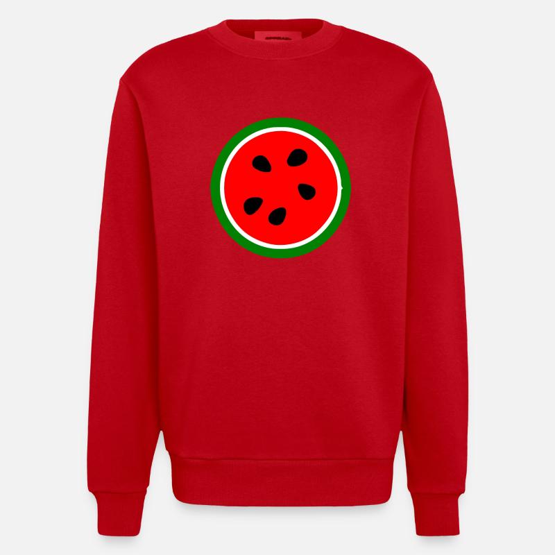 Melon pastèque - Sweat bio épais oversize fabriqué en UE - rouge