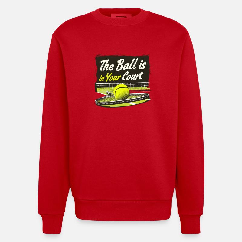 Sie sind am Zug - Heavyweight Oversized Organic Crew Neck Made in EU - Rot