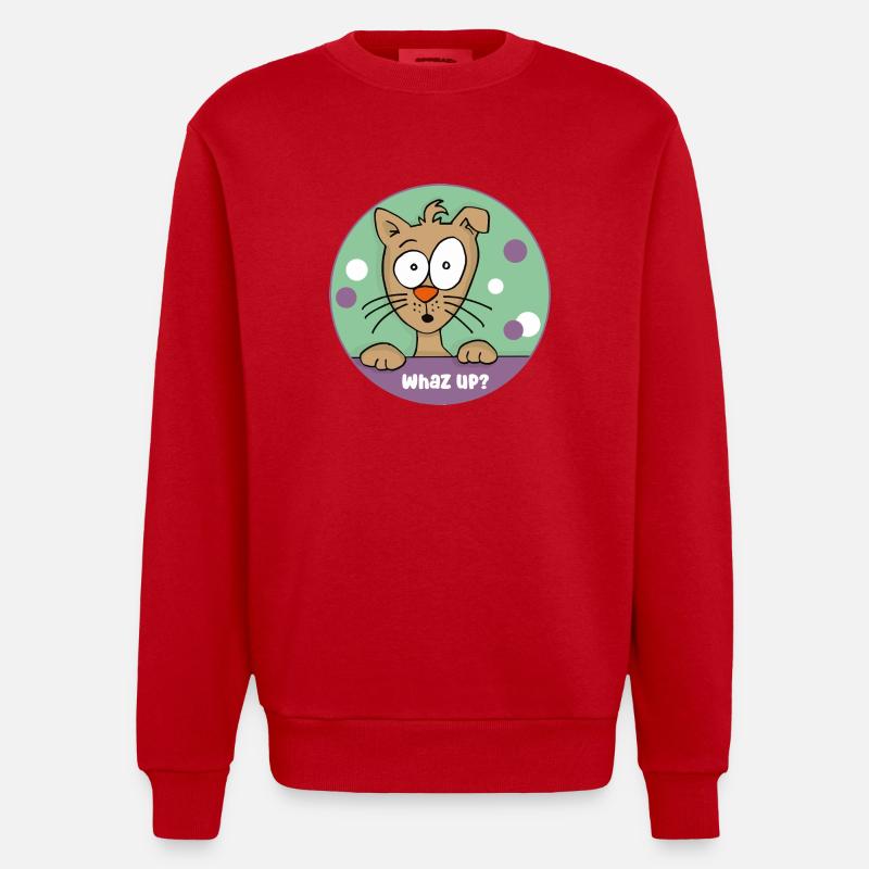 Qu’est-ce que c’est ? - Sweat bio épais oversize fabriqué en UE - rouge