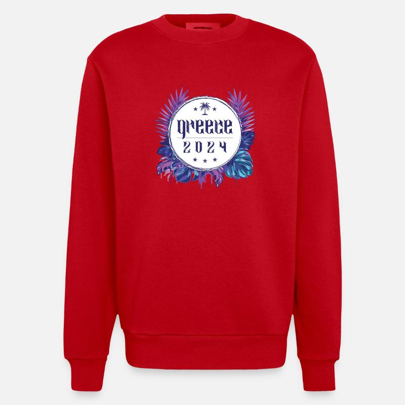 Grèce 2024 - Sweat bio épais oversize fabriqué en UE - rouge