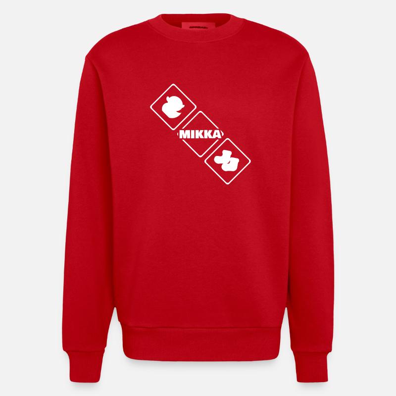 Mikka comme naissance - Sweat bio épais oversize fabriqué en UE - rouge