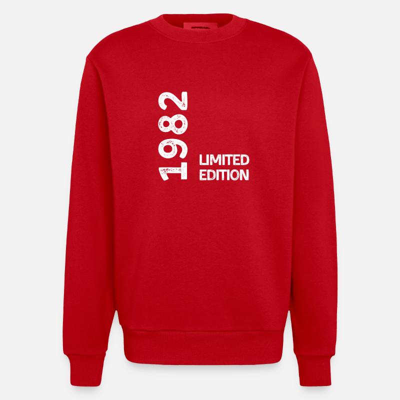 1982 limited edition - Sweat bio épais oversize fabriqué en UE - rouge