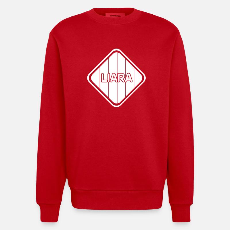 Fille Liara - Sweat bio épais oversize fabriqué en UE - rouge