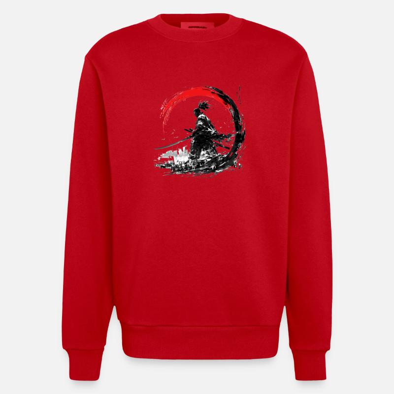 Samurai - Sweat bio épais oversize fabriqué en UE - rouge