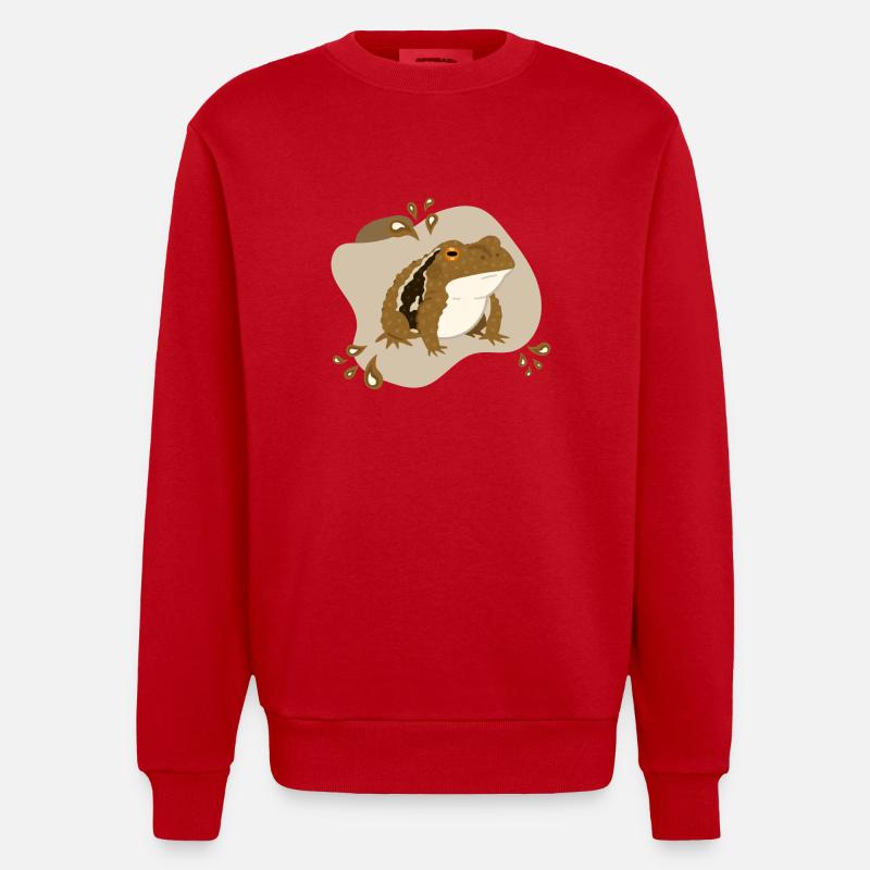 Toad - Heavyweight Oversized Organic Crew Neck Made in EU - red