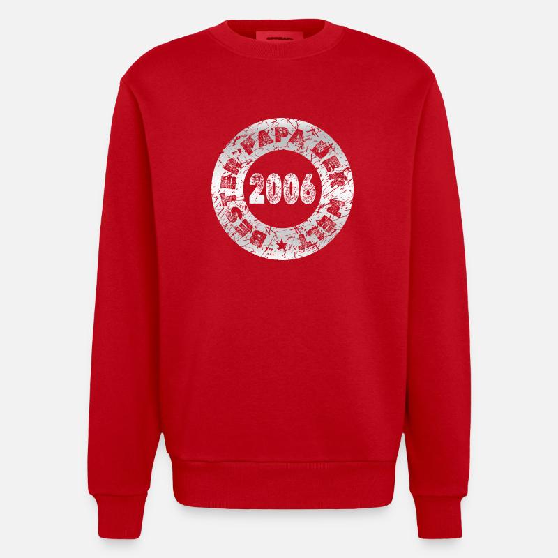 Opa 2006 - Heavyweight Oversized Organic Crew Neck Made in EU - Rot