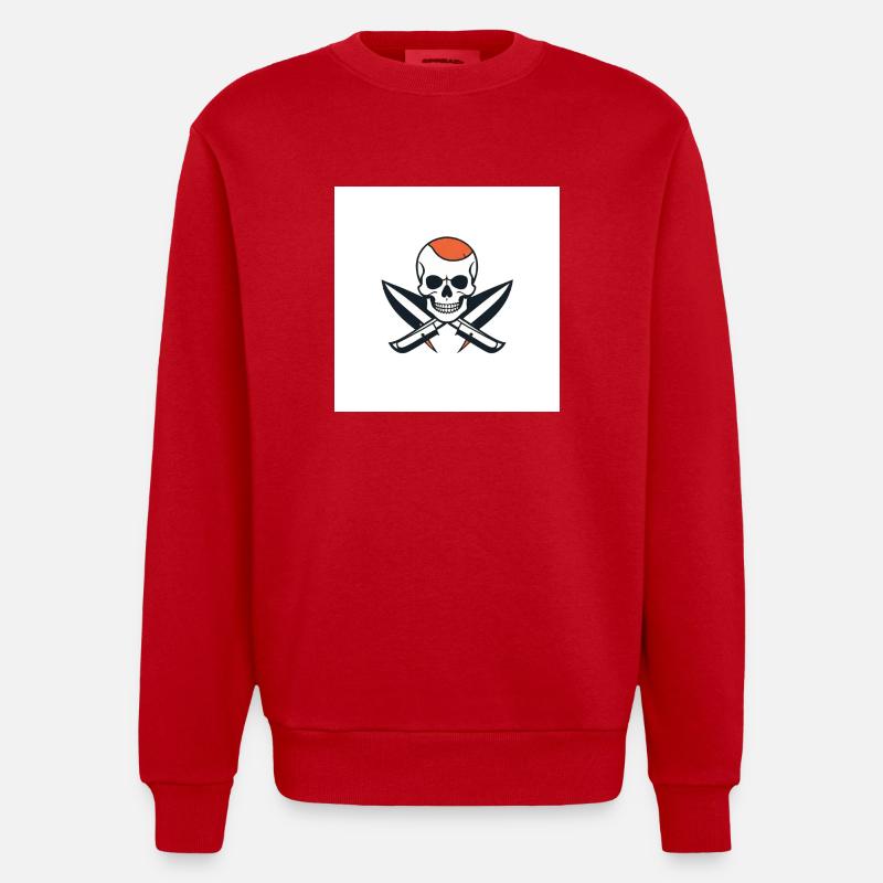 Messer Stecher - Heavyweight Oversized Organic Crew Neck Made in EU - Rot