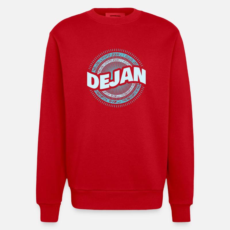 Geschenkidee Dejan - Heavyweight Oversized Organic Crew Neck Made in EU - Rot