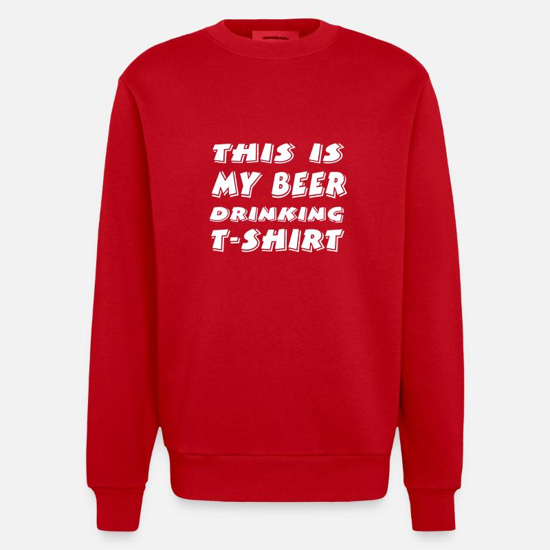 Bière - Sweat bio épais oversize fabriqué en UE - rouge