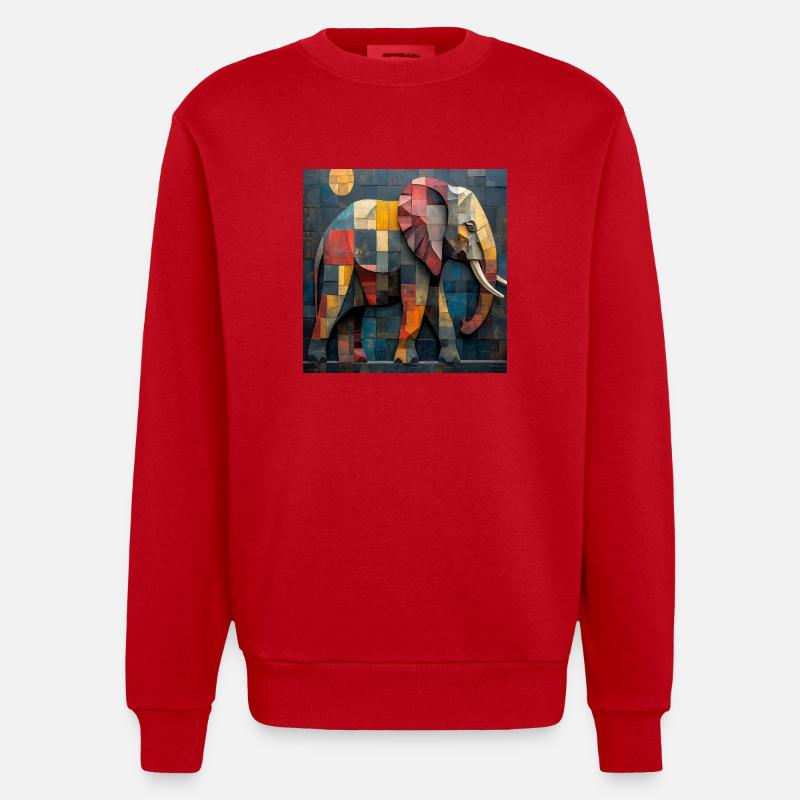 Elefant - Heavyweight Oversized Organic Crew Neck Made in EU - Rot