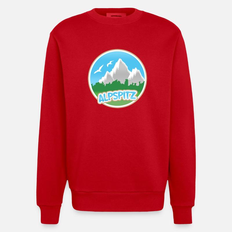 Alpspitz Alpspitz - Sweat bio épais oversize fabriqué en UE - rouge
