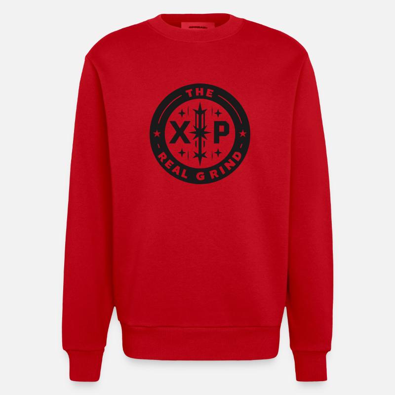 XP Der echte Grind - Heavyweight Oversized Organic Crew Neck Made in EU - Rot