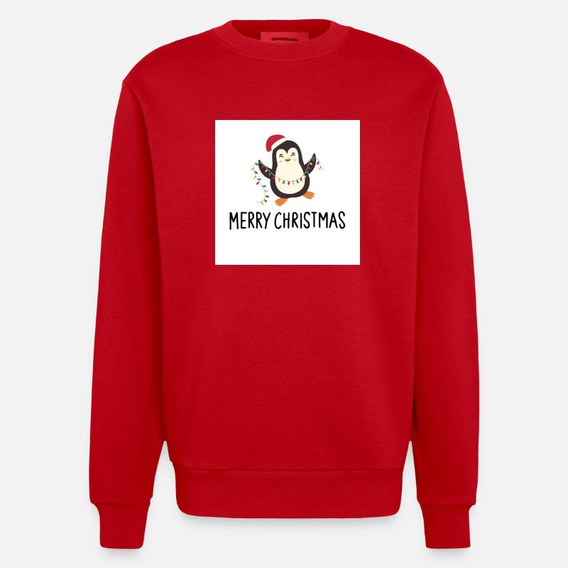 Weihnachten - Heavyweight Oversized Organic Crew Neck Made in EU - Rot
