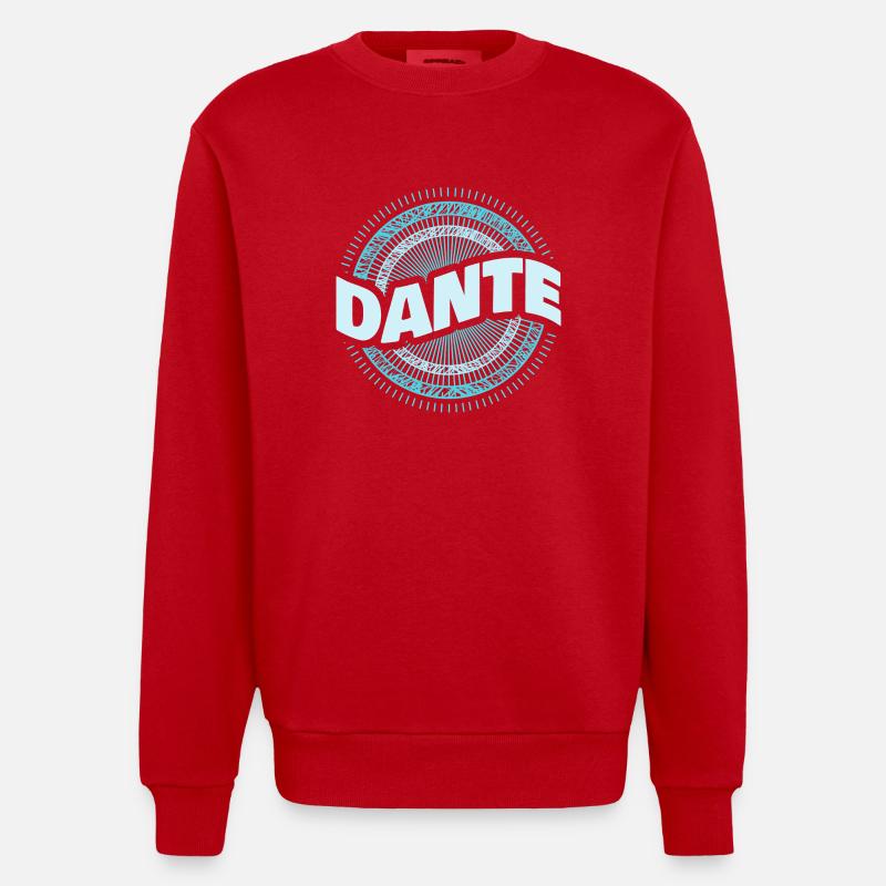 Geschenkidee Dante - Heavyweight Oversized Organic Crew Neck Made in EU - Rot