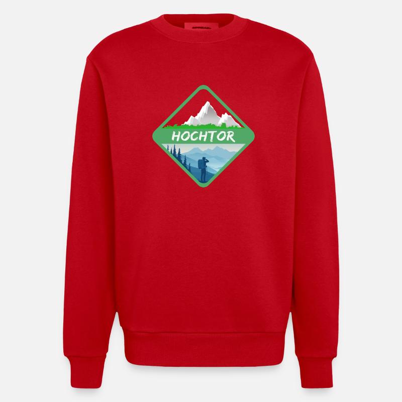 Nature Hochtor - Sweat bio épais oversize fabriqué en UE - rouge