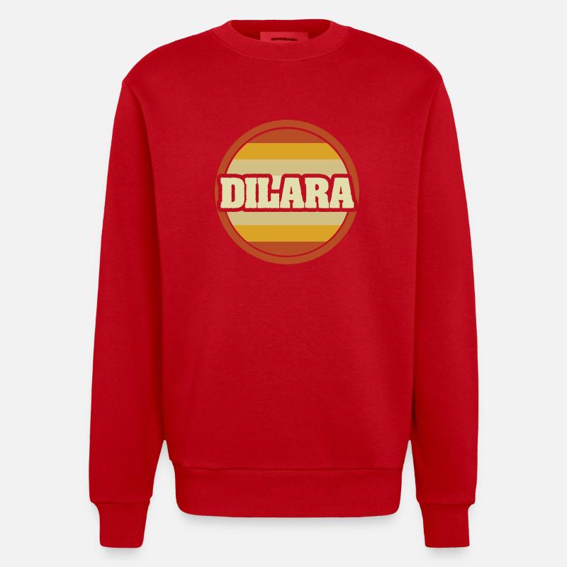 Dilara as a given name - Heavyweight Oversized Organic Crew Neck Made in EU - red