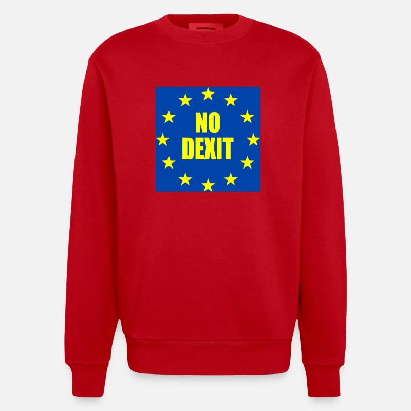 No dexit - Heavyweight Oversized Organic Crew Neck Made in EU - red