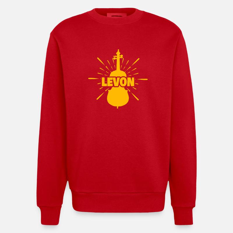 Cadeau pour Levon - Sweat bio épais oversize fabriqué en UE - rouge