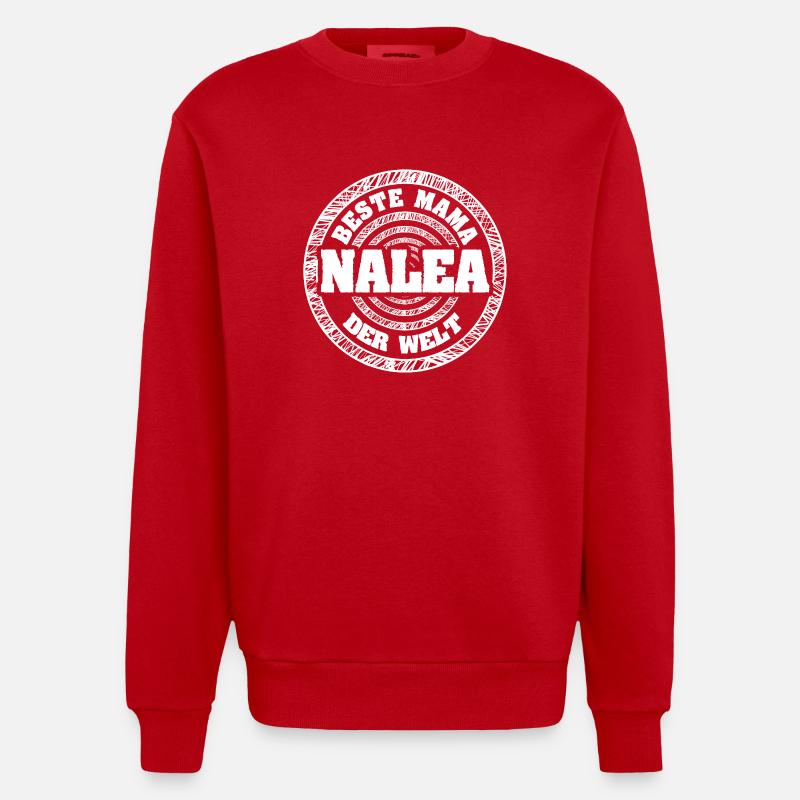 Mère Nalea - Sweat bio épais oversize fabriqué en UE - rouge