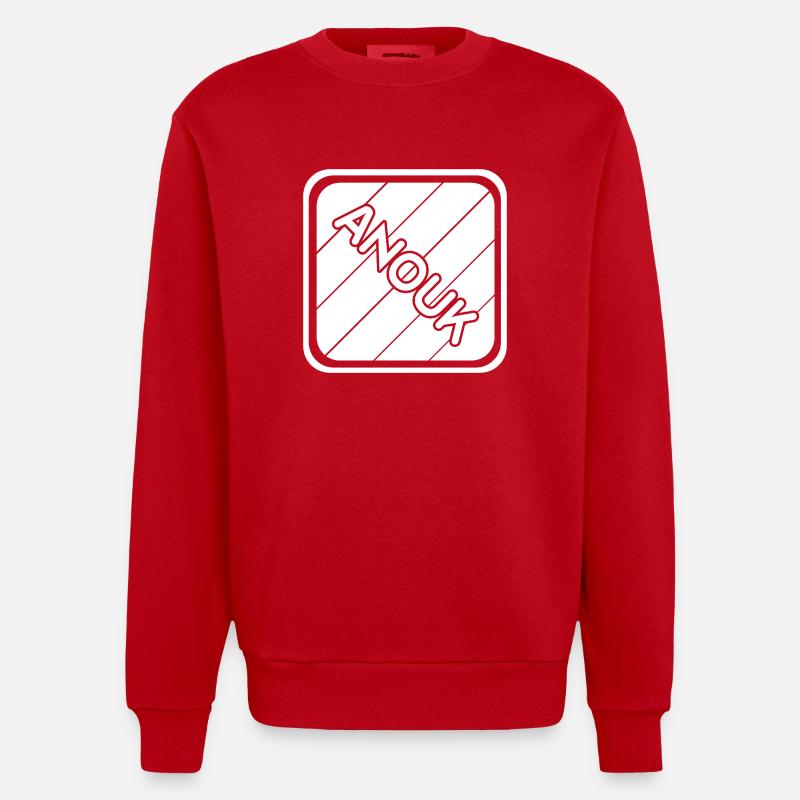 Anouk - Heavyweight Oversized Organic Crew Neck Made in EU - red