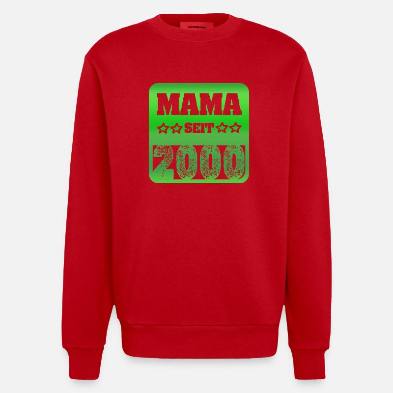 Mère 2000 - Sweat bio épais oversize fabriqué en UE - rouge