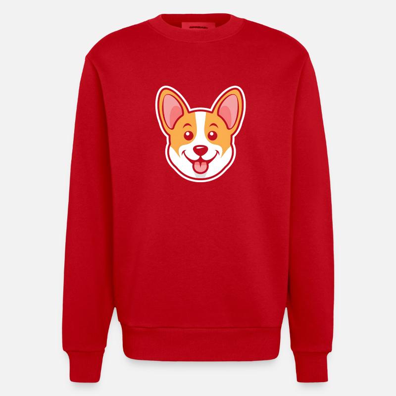 Corgi - Heavyweight Oversized Organic Crew Neck Made in EU - Rot