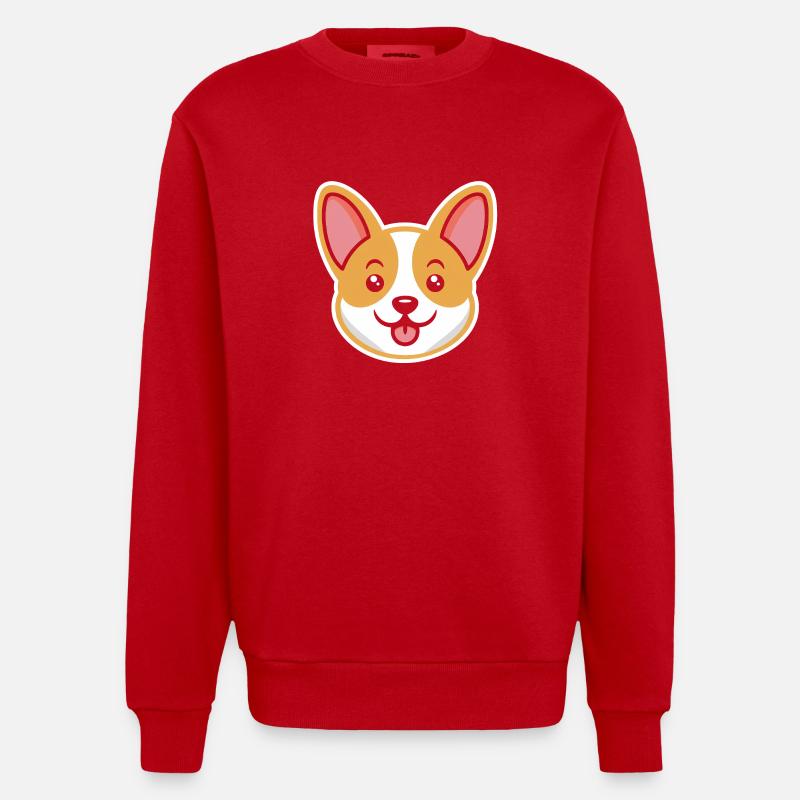 corgi - Sweat bio épais oversize fabriqué en UE - rouge