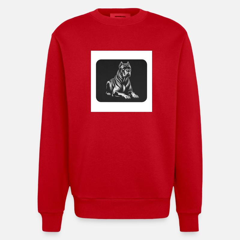 Canecorso - Sweat bio épais oversize fabriqué en UE - rouge