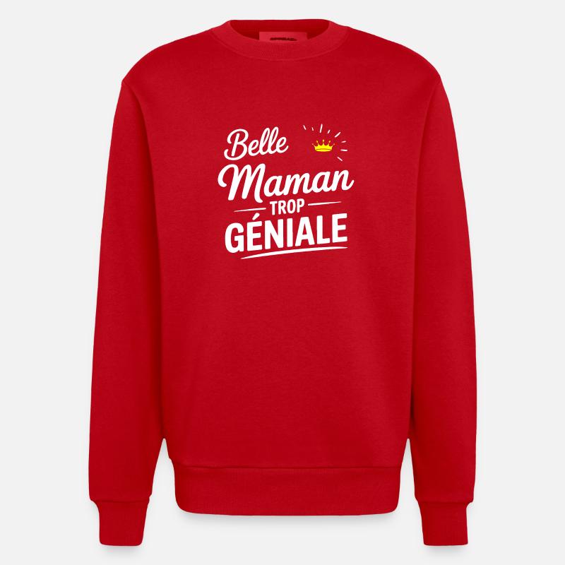 Schöne Mutter zu toll - Heavyweight Oversized Organic Crew Neck Made in EU - Rot