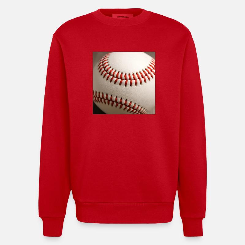 Base-ball - Sweat bio épais oversize fabriqué en UE - rouge