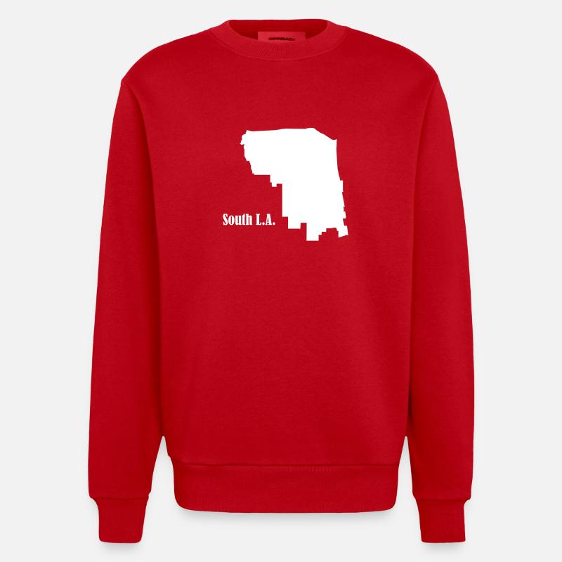 Sud de L.A. blanc - Sweat bio épais oversize fabriqué en UE - rouge