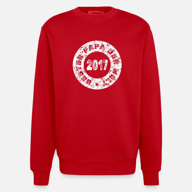 2017 - Sweat bio épais oversize fabriqué en UE - rouge