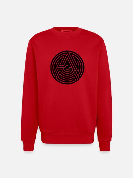 Anarchy - Heavyweight Oversized Organic Crew Neck Made in EU - red