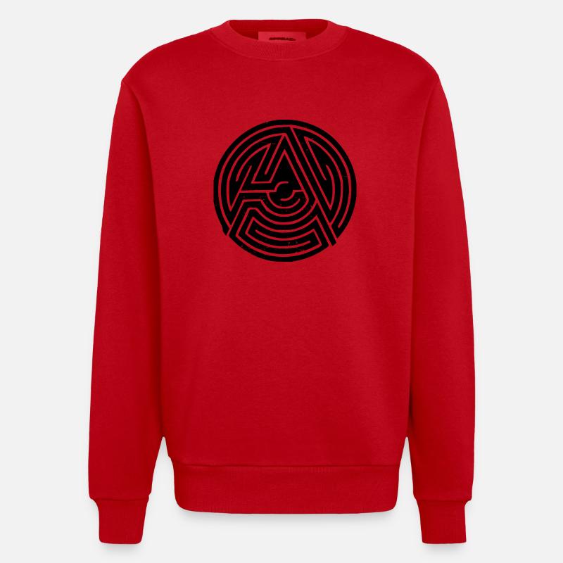Anarchy - Heavyweight Oversized Organic Crew Neck Made in EU - red