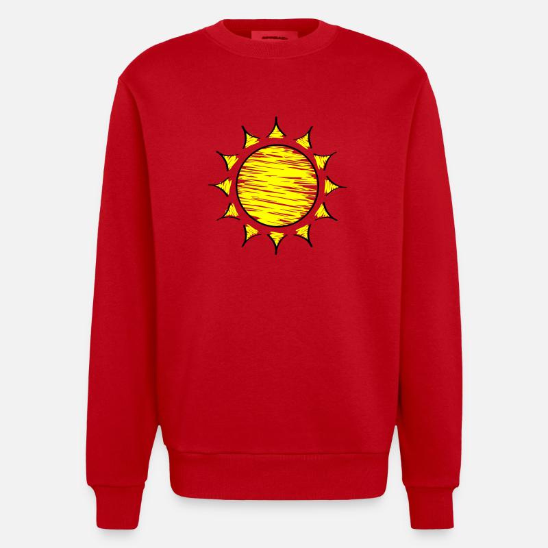 Dim 01 - Sweat bio épais oversize fabriqué en UE - rouge