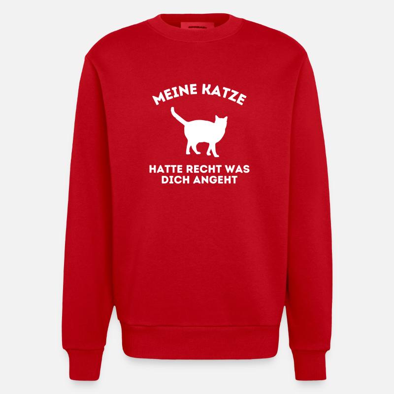 Mon chat avait raison - Sweat bio épais oversize fabriqué en UE - rouge