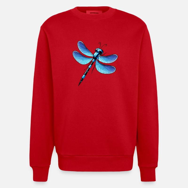 Libellule 1 - Sweat bio épais oversize fabriqué en UE - rouge