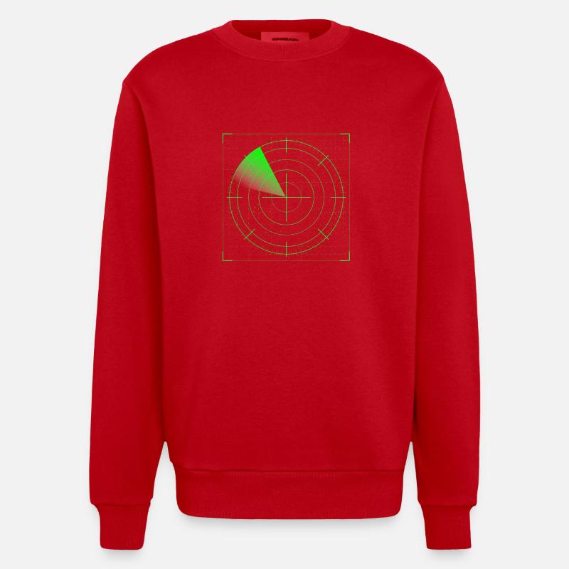 Cool Radar - Heavyweight Oversized Organic Crew Neck Made in EU - Rot