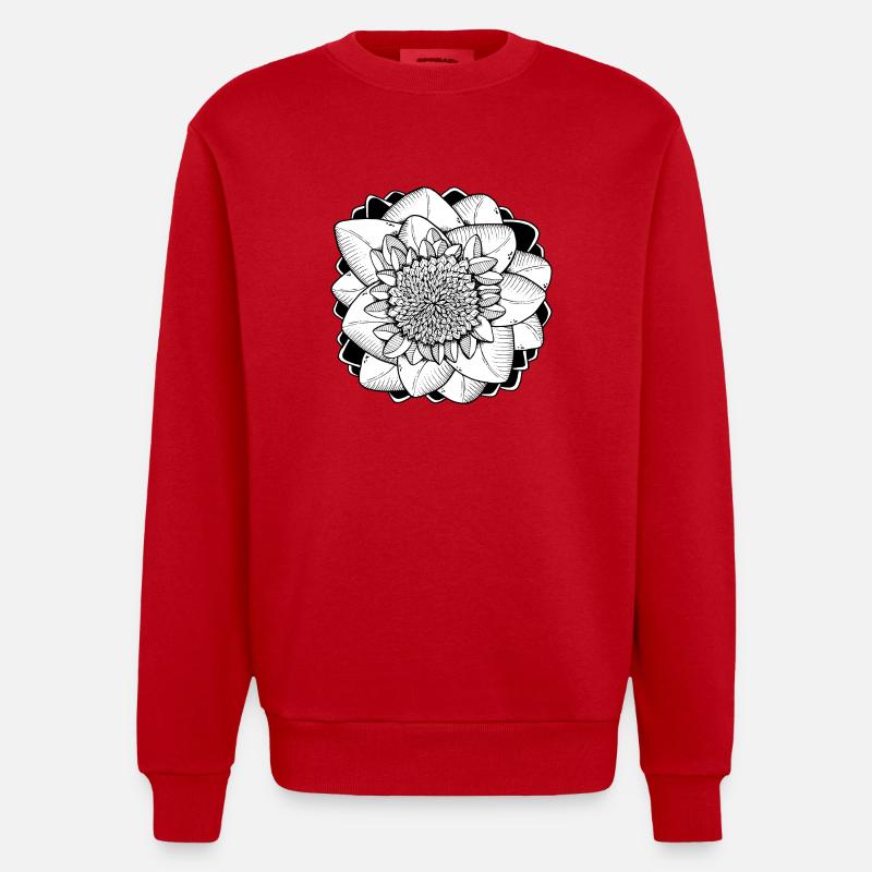 Bluete - Heavyweight Oversized Organic Crew Neck Made in EU - Rot