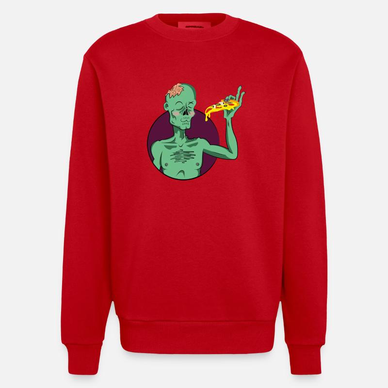 PIZZAAAAA0 - Sweat bio épais oversize fabriqué en UE - rouge