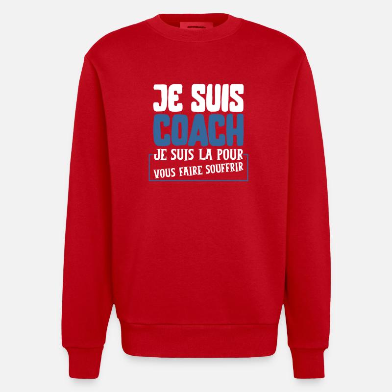 Coach souffrir cadeau - Sweat bio épais oversize fabriqué en UE - rouge