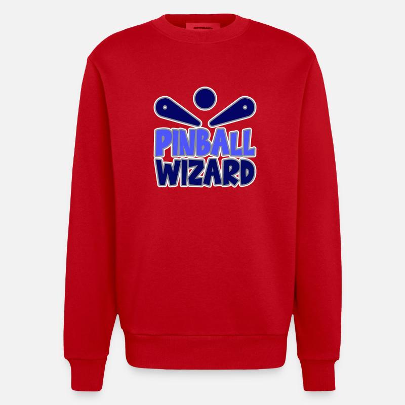 Pinball Wizard flipper bleu flipper - Sweat bio épais oversize fabriqué en UE - rouge