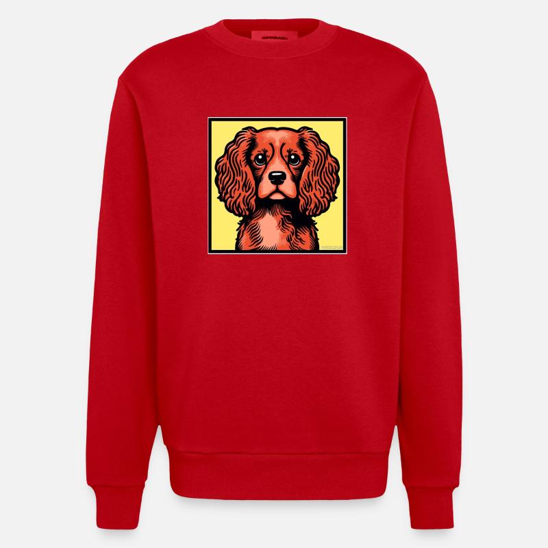 Rubis Cav - Sweat bio épais oversize fabriqué en UE - rouge