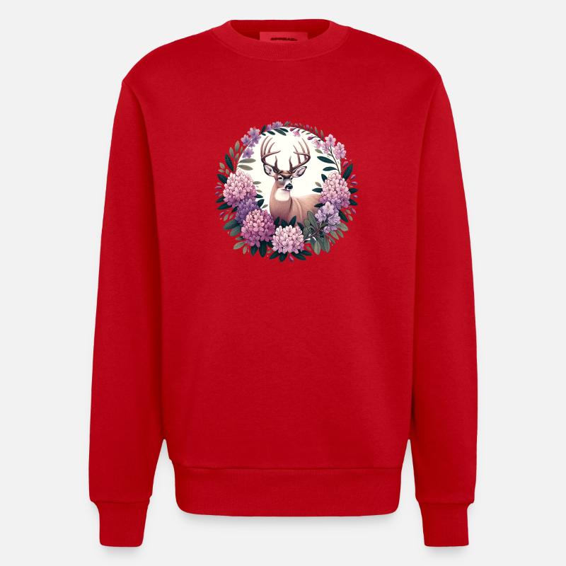 Bock - Heavyweight Oversized Organic Crew Neck Made in EU - Rot