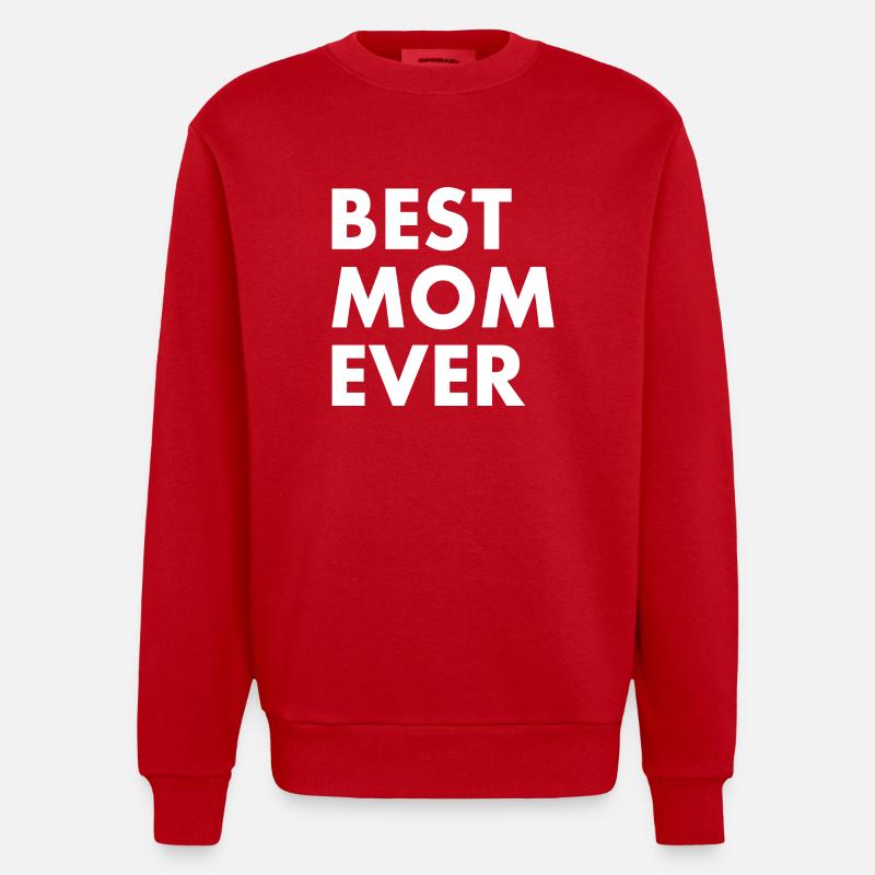 Best mom ever - Sweat bio épais oversize fabriqué en UE - rouge